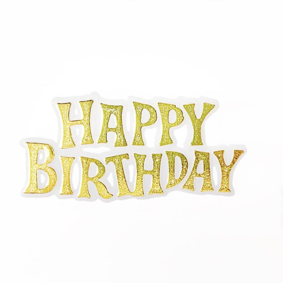 Classic Cake Topper Gold Cake Topper Birthday Cake Topper The communication was spot on and delivery time for my express post print was literally the next day to melbourne. cake topper plaque happy birthday gold