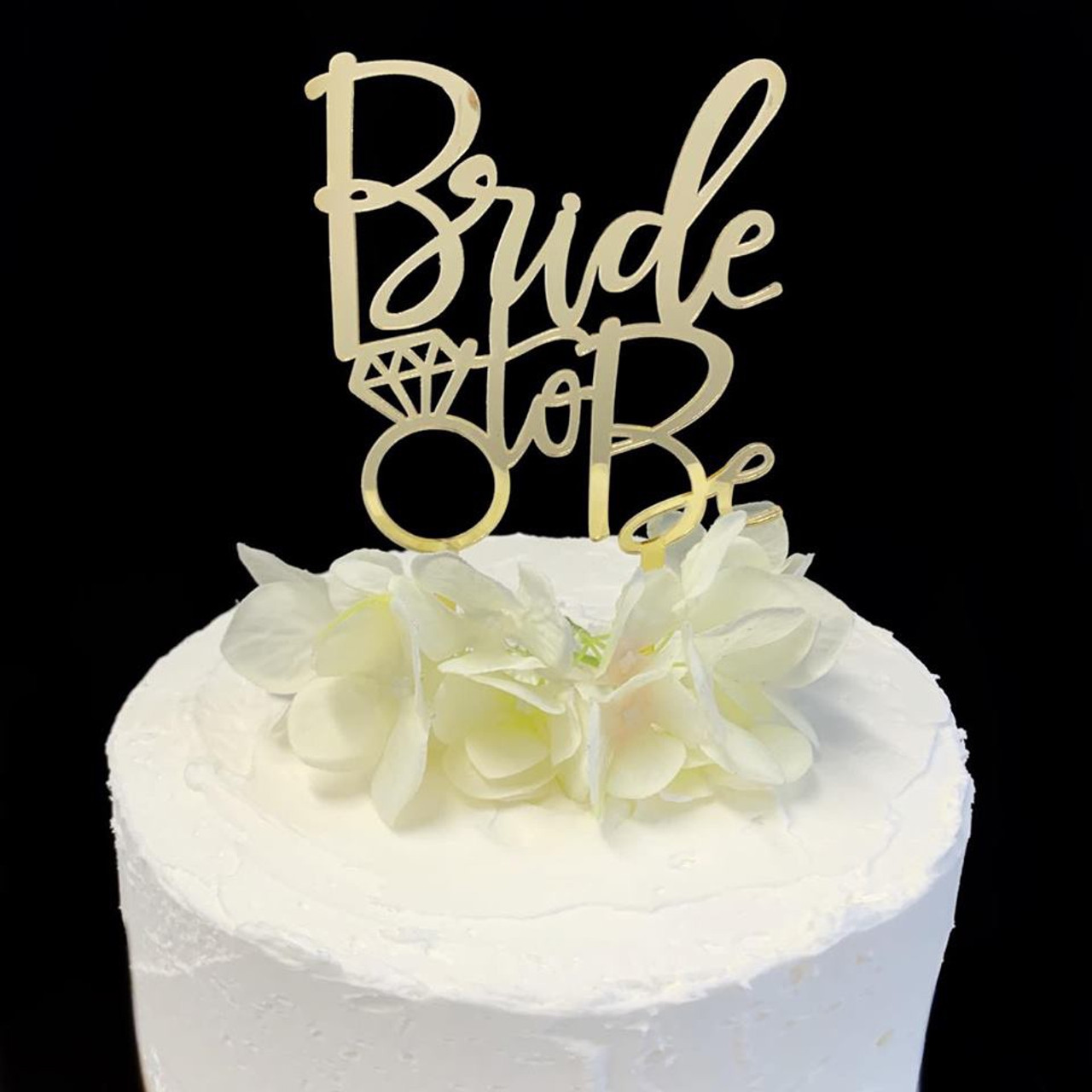 Bride to Be Cake Topper Rose Gold and Bridal Shower Cupcake Toppers - Party  Ideaz