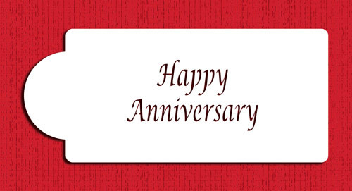 Happy Anniversary Cake Stencil