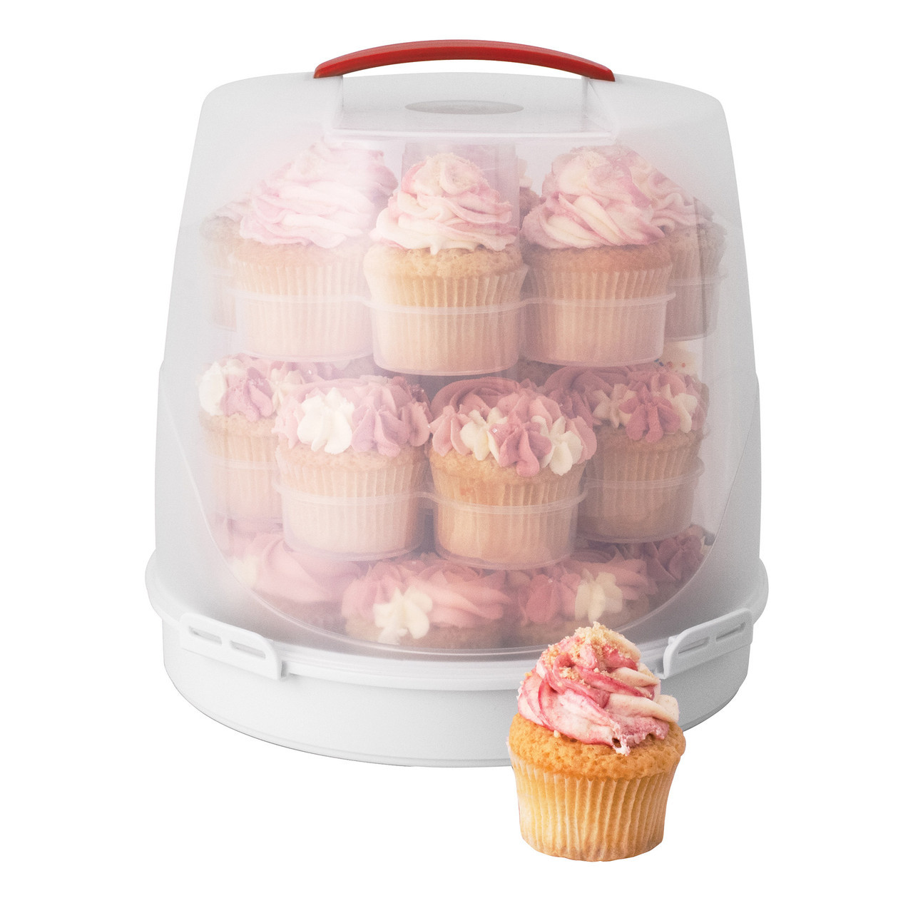 Cupcake Round Cake Carrier 24 Holder|