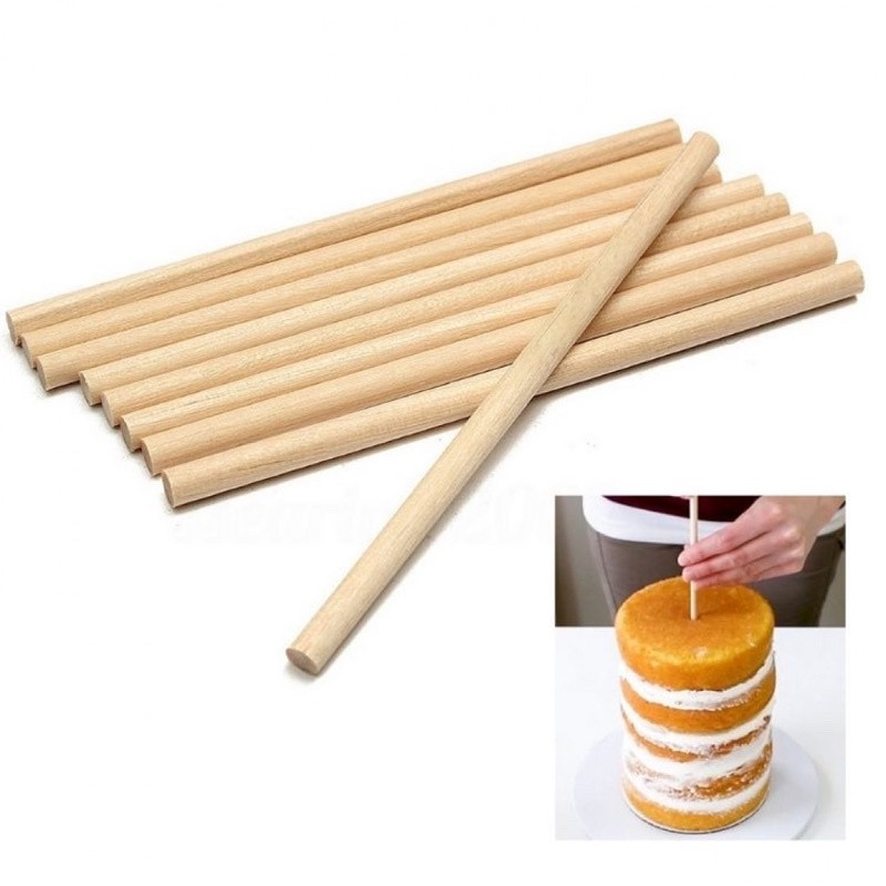 Small Wooden Cake Dowels 10pk