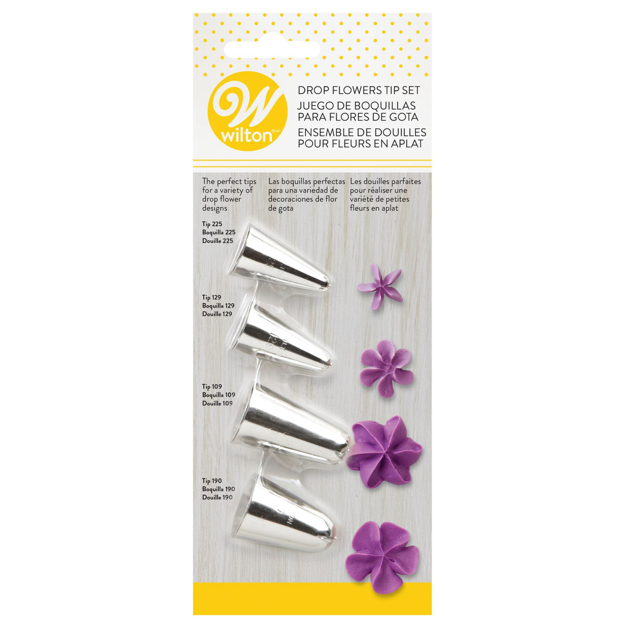 Wilton Piping Tips Drop Flower Set 4pc - Main Image