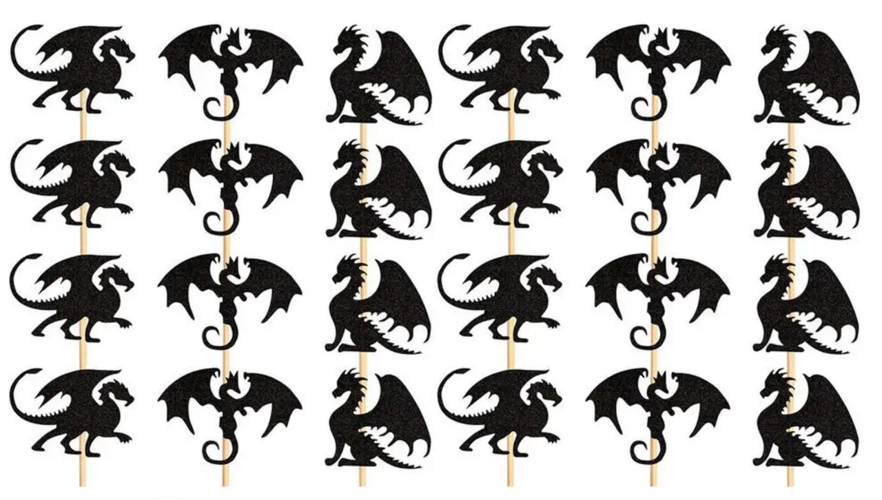 Drexel University Dragons Logo Cupcake Picks - Set Of 6, Food-Safe Acrylic, 3.5" Tall, Officially Licensed - View #8