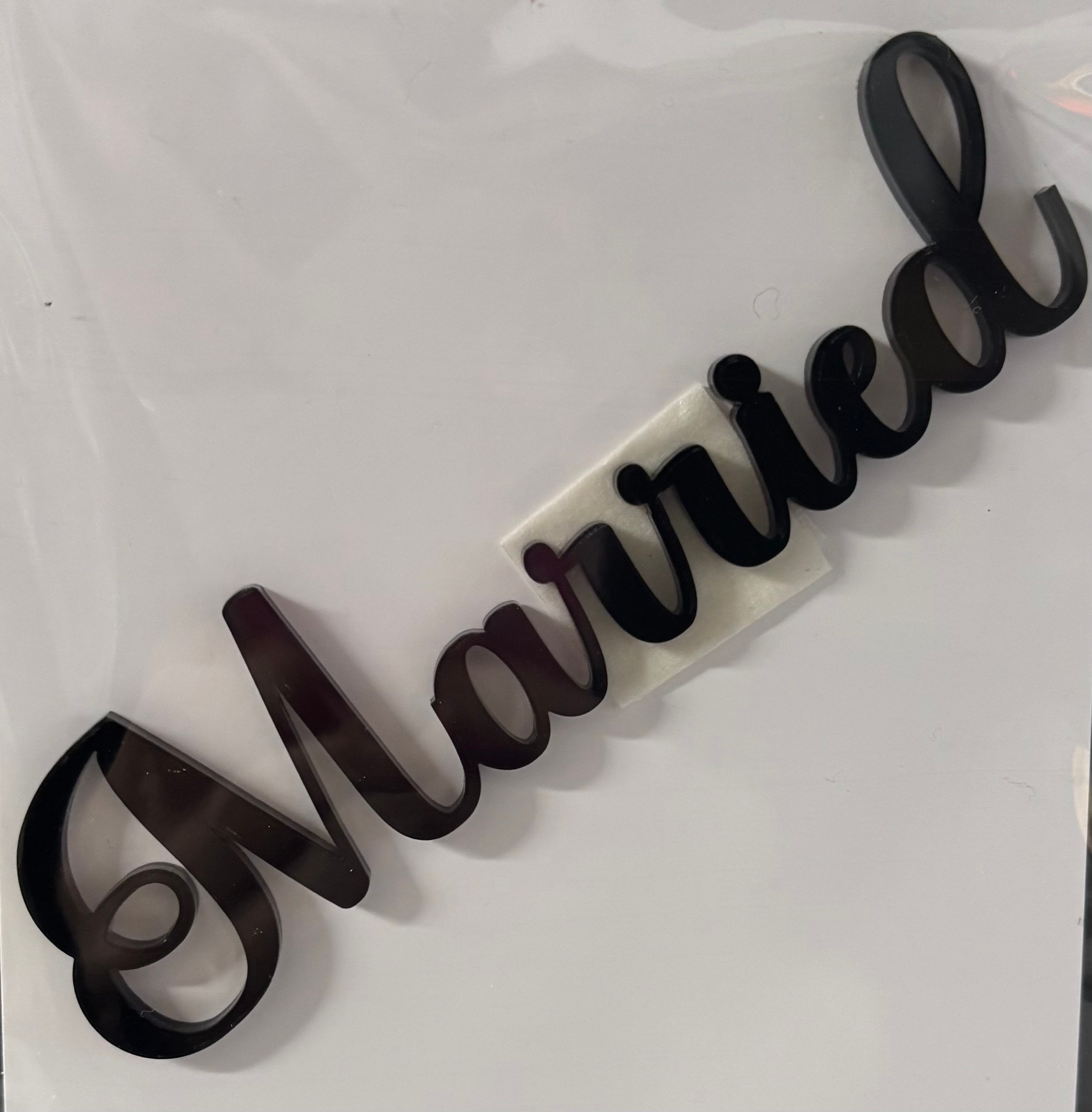 Lay Not Topper 'Married' Flat Lay Cake Topper | Black - Bake and Deco Warehouse