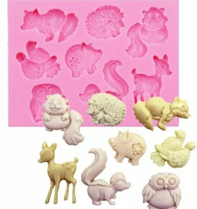 Silicone Mold WOODLAND ANIMALS