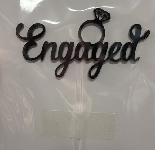 Cake Topper - Engaged