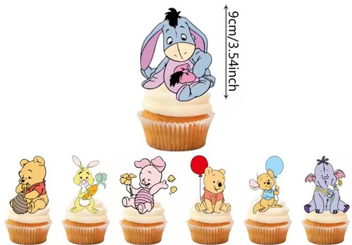 Winnie the Pooh Cupcake Toppers - 12pc