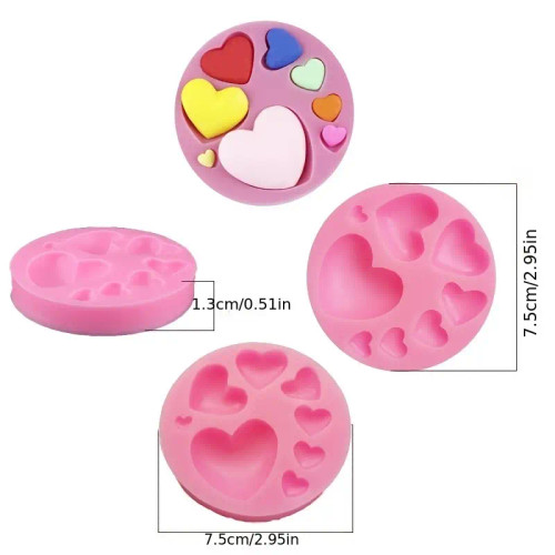 Love Heart Silicon Mold 8 Cavity