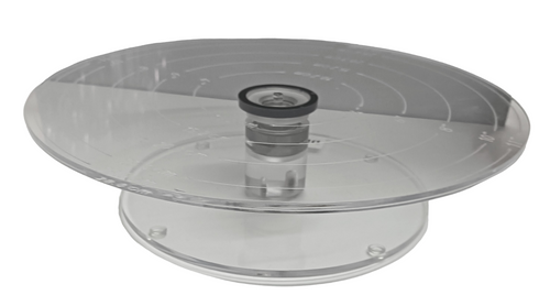 Cake Turntable with Guidelines | 11 Inch | Clear Acrylic Cake Turntable with Guidelines | 11 Inch | Clear Acrylic