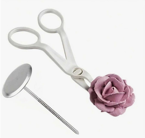 Buttercream Flower Lifter Scissors and Flower Nail -2 pc Set Buttercream Flower Lifter Scissors and Flower Nail -2 pc Set
