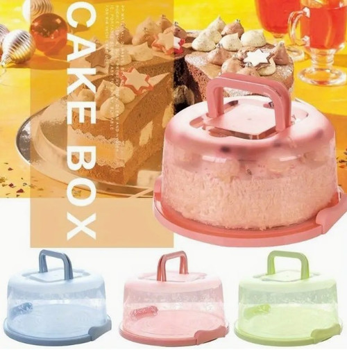 Round Cake Carrier With Snaplock Lid -  22cm Round Cake Carrier With Snaplock Lid -  22cm