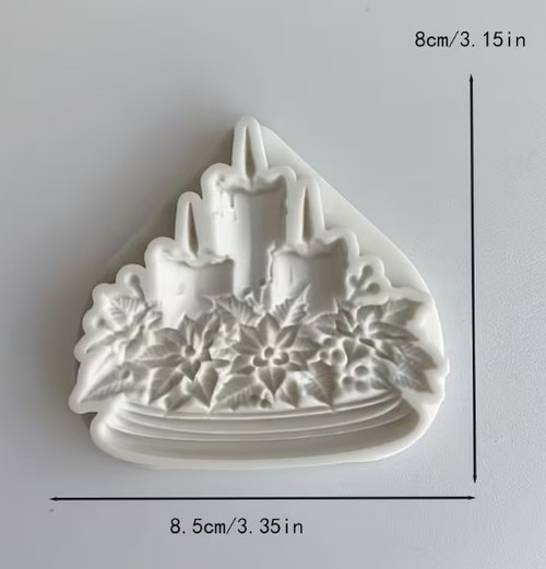 Elegant Floral Candle & Poinsettia Silicone Mold