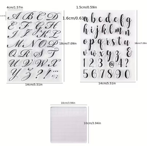 Letter Stamp Set Upper|Lower - Script Font