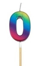 Metallic Rainbow Long Stick Candles