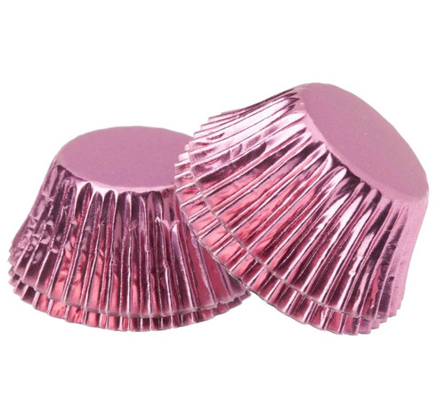 Mini Cupcake Cases Foil - Baby Pink  30pk