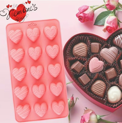 Valentine  Hearts Chocolate Mold