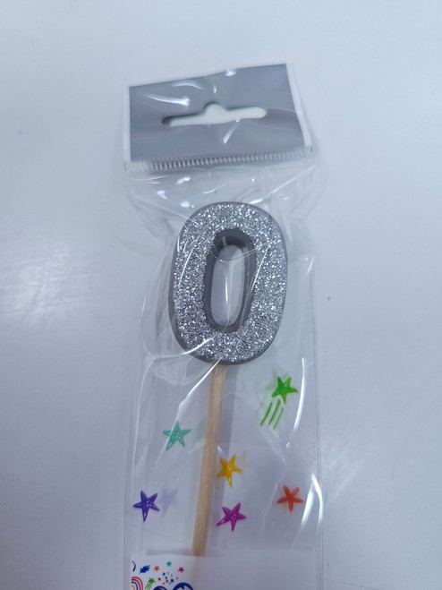Silver Glitter Long Stick Candles