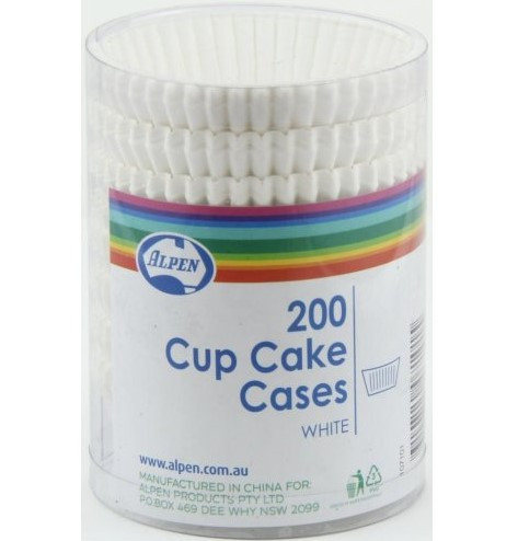 Cup Cake Cases White (38x21mm) Pack 200