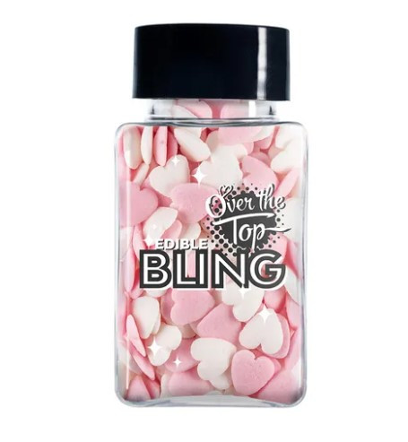 OTT Bling Love Hearts- Pink & White 55g