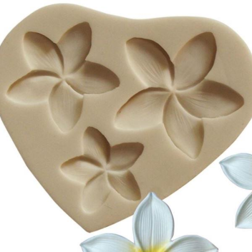 Frangipani 3 cavity Silicone Mold