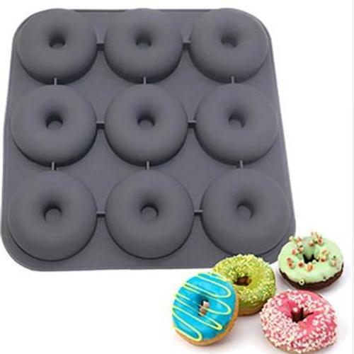 Boxiki Kitchen Donut Pan for Baking - Set of 3, Non-Stick Silicone Mol