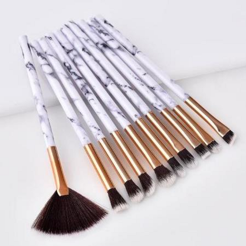 10pc Marble Soft Brush Set