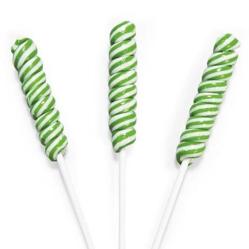 Twist Lollipop Green and White - Small