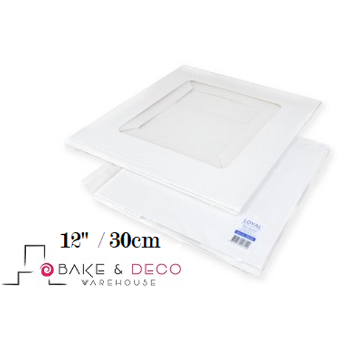 White Cake Box 12" x 12" x 6"  (30 cm) - Loyal