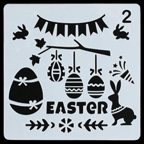 Easter Stencil "Happy Easter" - Style 2