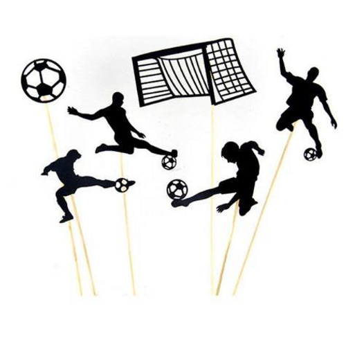 Cupcake Toppers 6pc - Soccer