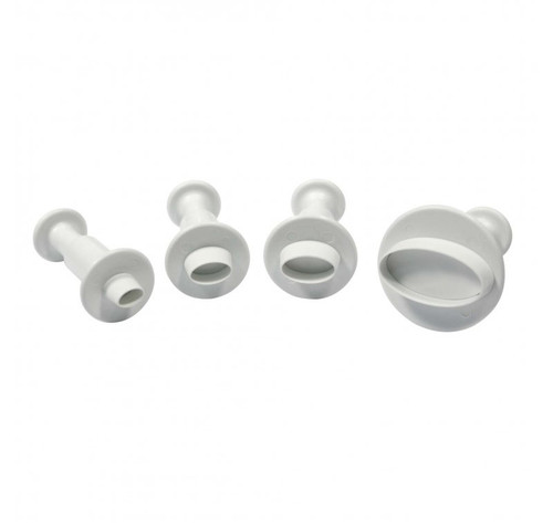 Plastic Plunger Cutters 4pc  - Oval