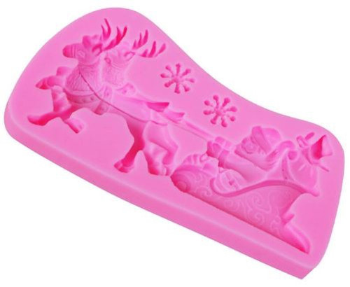 Silicone Mold - Santas Sleigh and Reindeer