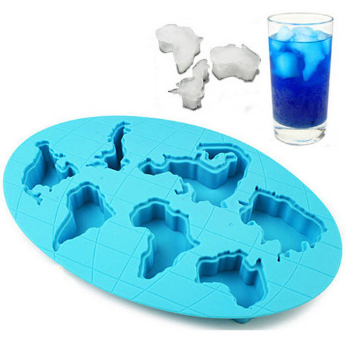 Global World Map 7 Cavity Silicone Mold