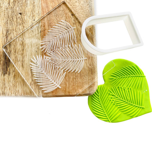 Leaves Cookie Cutter and Raised Fondant Embosser