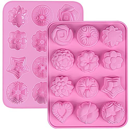 Assorted Flowers 12 Cavity Cookie Mold