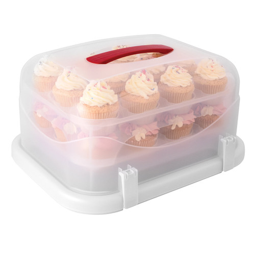 Cupcake & Rectangular Cake Carrier 24 Holder