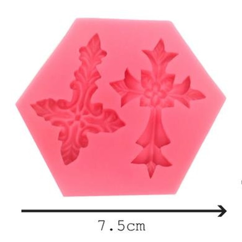 Ornamental Cross Silicone Mould