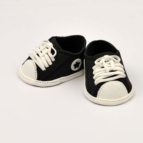 Sugar Decorations - Baby Sneakers Black