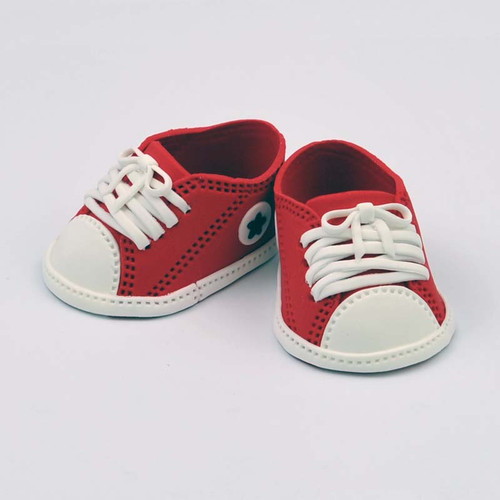 Sugar Decorations - Baby Sneakers Red 