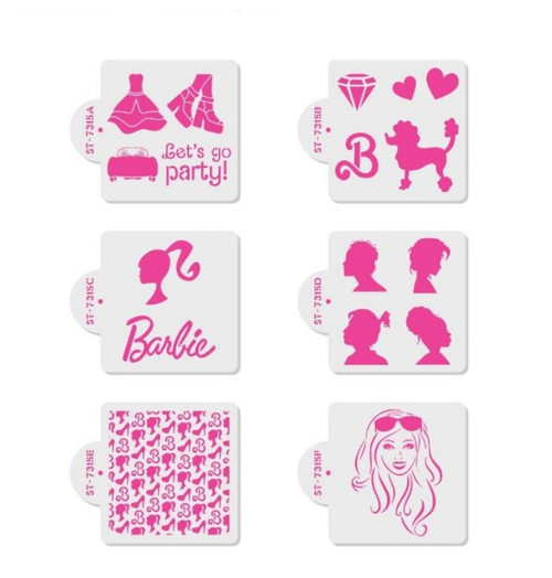Stencil | Barbie Assorted 6pc Set 