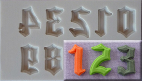 Silicone Mold - MEDIEVAL NUMBERS