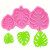 3 Monstera Leaf Silicone Mold