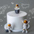 Astronaut Cake Toppers -3pc Gold
