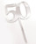 Cake Topper - Number 50 Silver Mirror Acrylic
