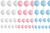 Blue, White and Pink Cake Topper Balls - 11pc
