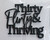 Cake Topper - Thirty Flirty & Thriving -  Black Glitter