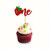 Strawberry 'One' Cupcake Toppers - 12pc