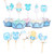 Blue Baby Shower Cupcake Toppers - 10pc