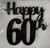 'Happy 60th' Cake Topper |  Black