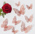 Rose Gold 3d Butterflies- 12 pc  Non - Edible style 2